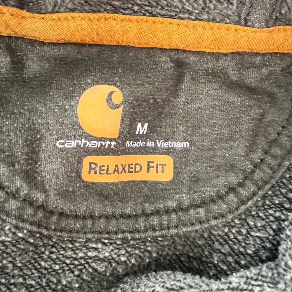 Carhartt Force Olive Green Relaxed Fit Pullover Hoodie Men's M - Picture 3 of 5
